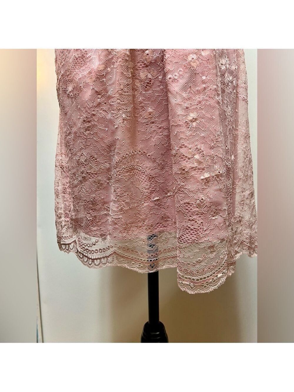 ModCloth Pink Lace Dress Large - Picture 10 of 12